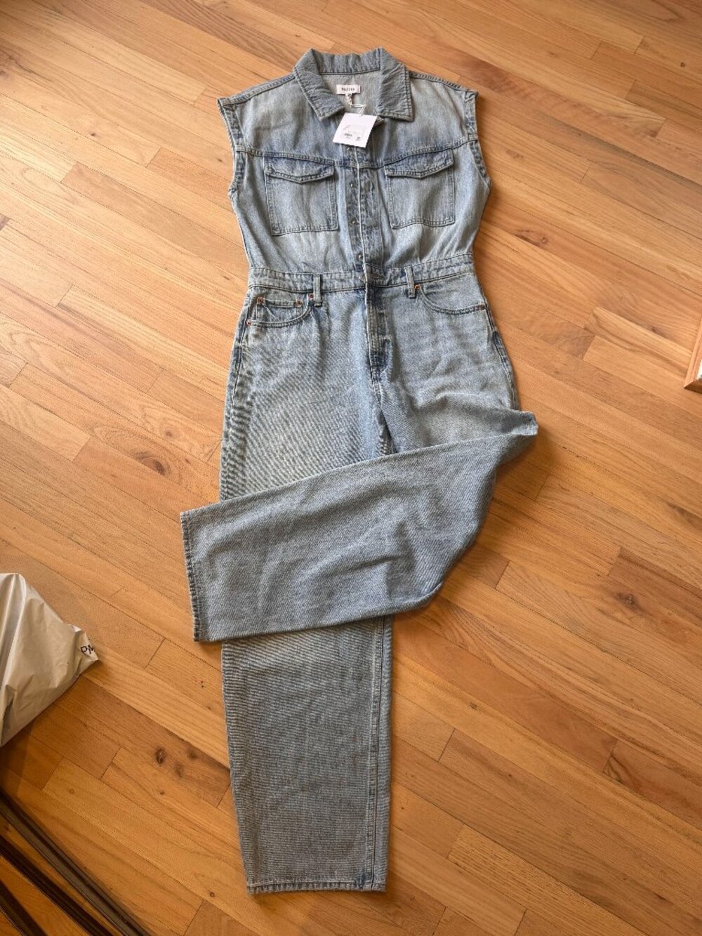Pistola Ace Sleeveless Denim Jumpsuit - Size Large